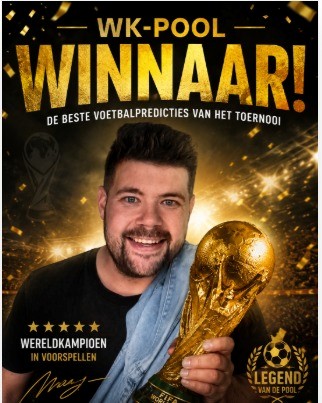 Volharding WK-pool gewonnen door Luc Reefs