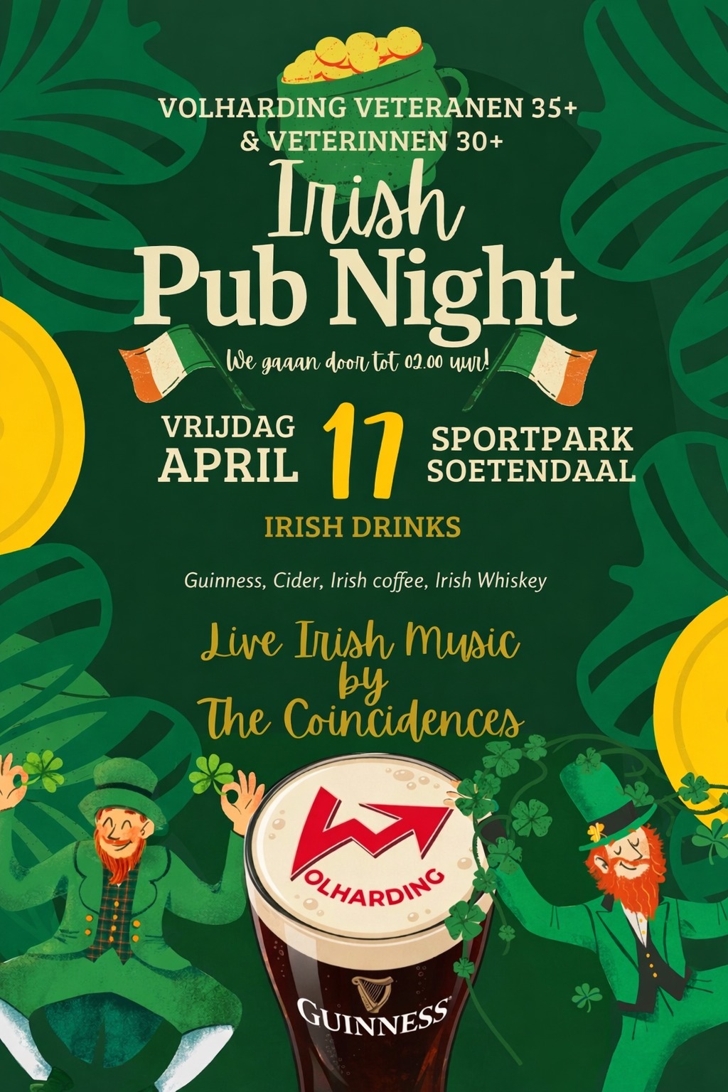 Vrijdag 17 april Irish Pub Night